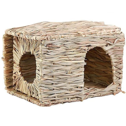 Foldable Woven Bunny House for Rabbits & Guinea Pigs
