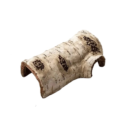 Reptile Hide Cave Natural Log Shelter – Terrarium Hideout for Lizards, Geckos, Frogs & Small Pets