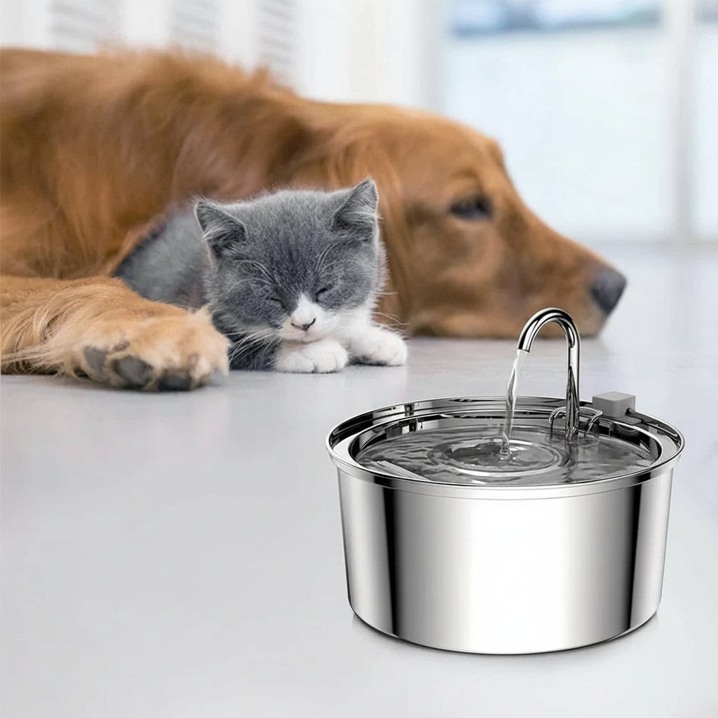 3L Stainless Steel Pet Water Fountain