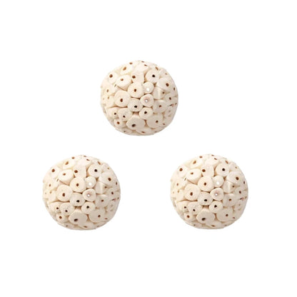 Natural Wooden Parrot Chew Ball Toy