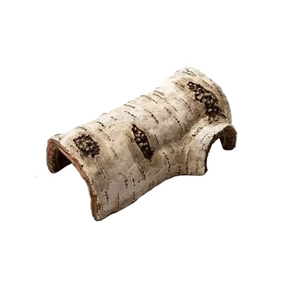 Reptile Hide Cave Natural Log Shelter – Terrarium Hideout for Lizards, Geckos, Frogs & Small Pets