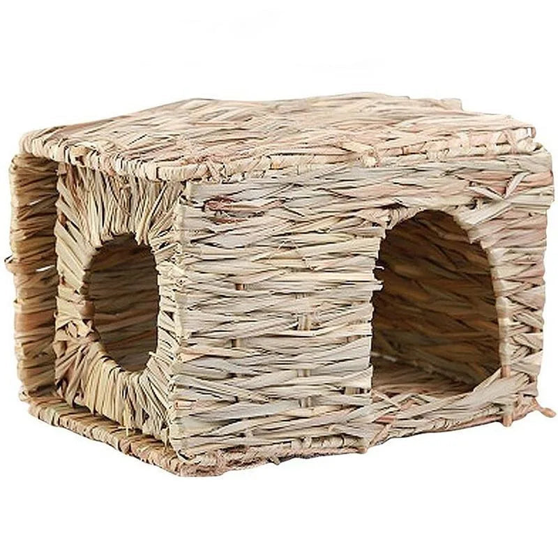 Foldable Woven Bunny House for Rabbits & Guinea Pigs