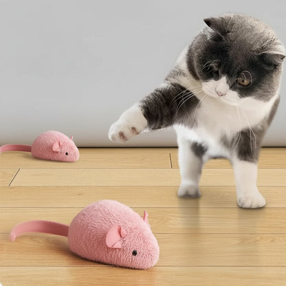 Interactive Plush Mouse Cat Toy