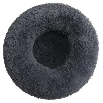 Plush Round Pet Bed for Dogs & Cats