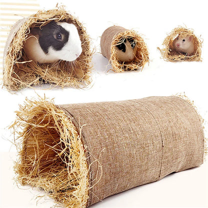 Foldable Woven Bunny House for Rabbits & Guinea Pigs
